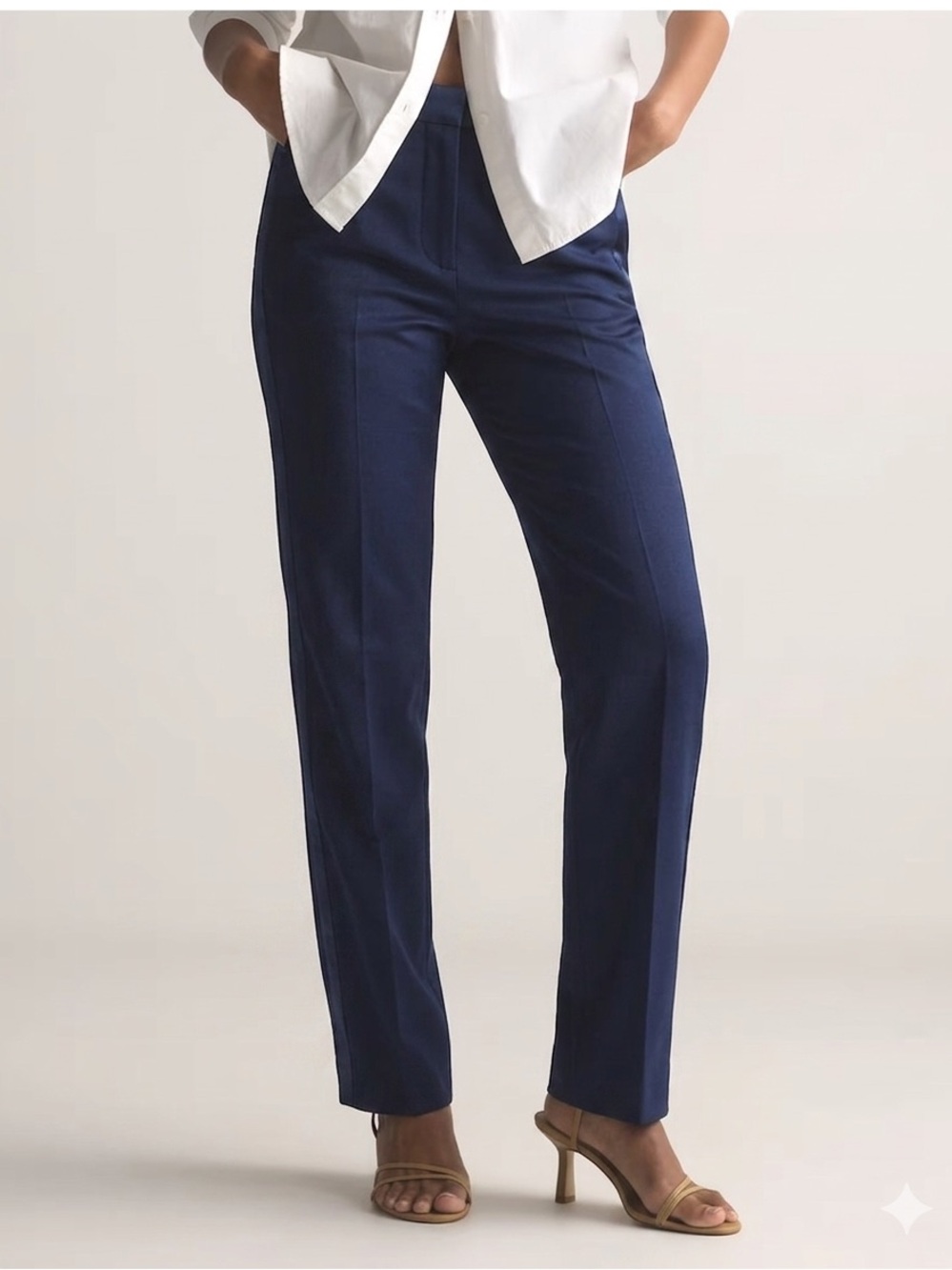 Sandro Paris Navy Tuxedo Tailored Trousers — Size: FR 36 / US 4